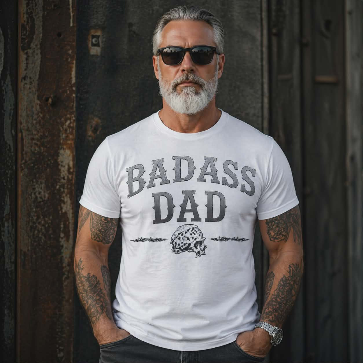 Badass Dad T-shirt 5038
