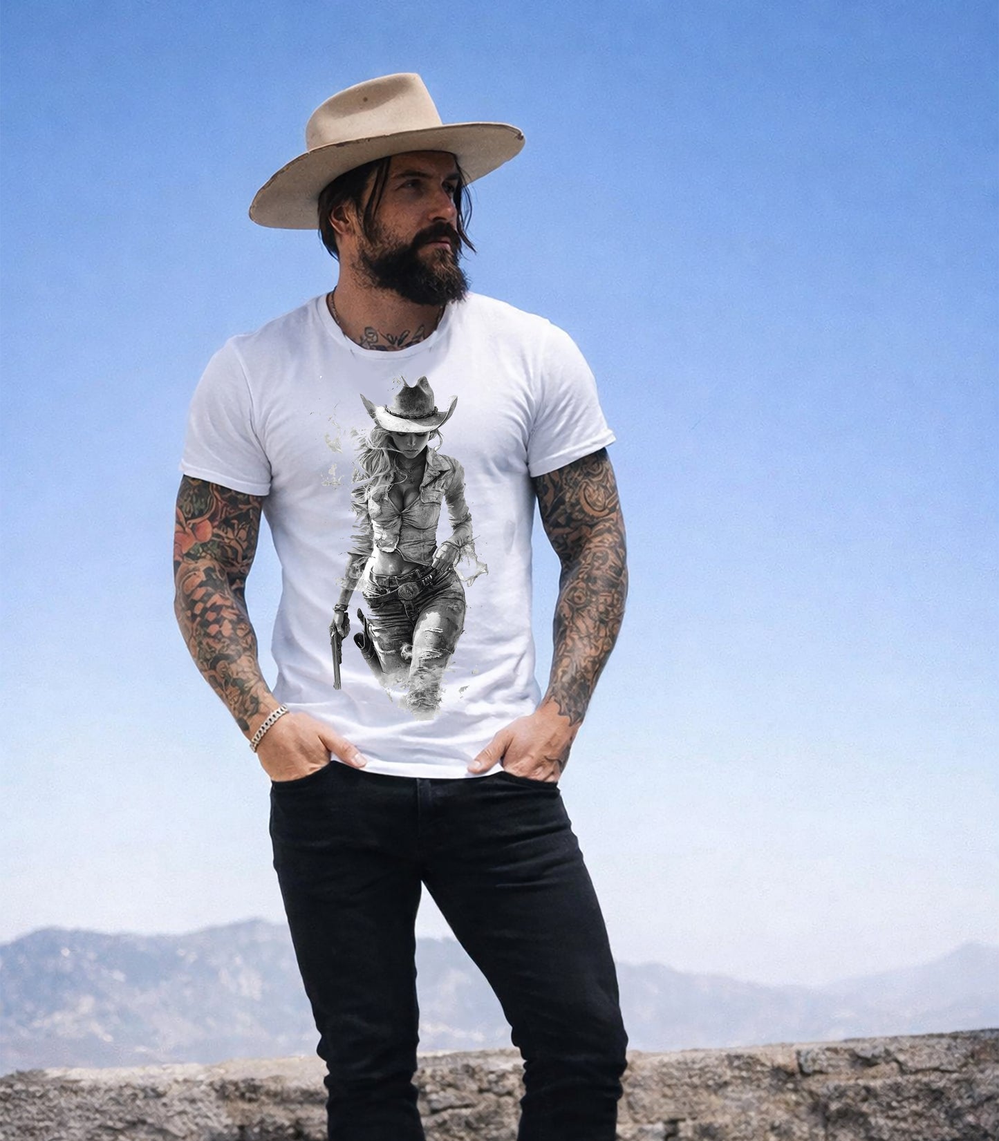 Cowgirl Vit T-shirt 5763