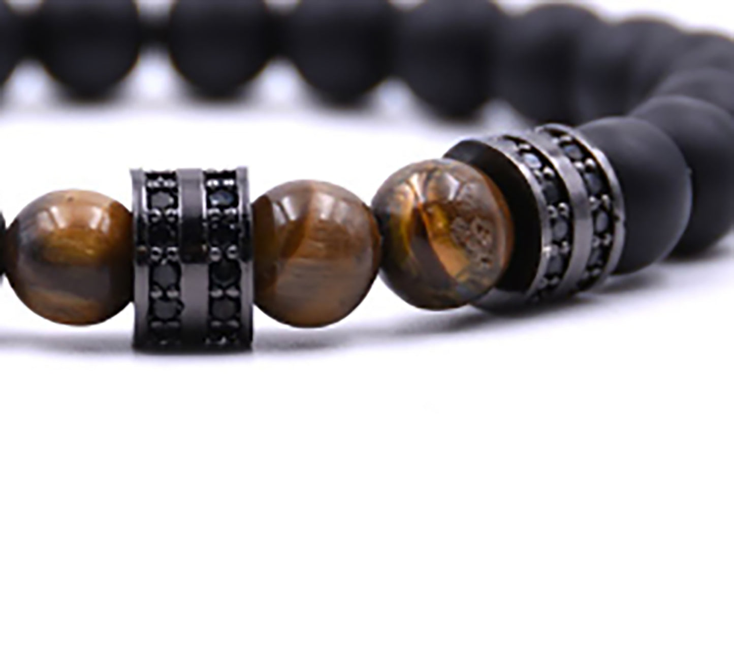 Metal sort perle armbånd 1022