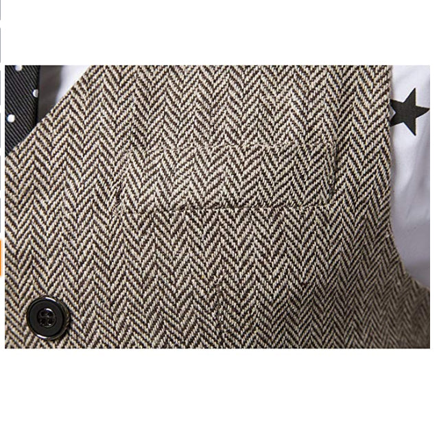 Double Breasted Waistcoat Retro Slim Fit 1039