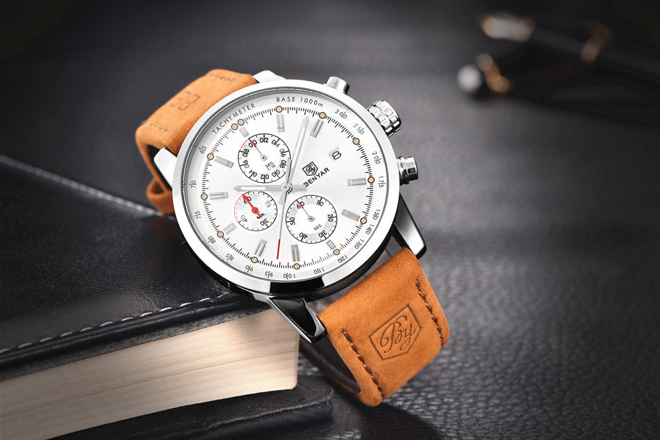 BENYAR Chronograph silver white 1181