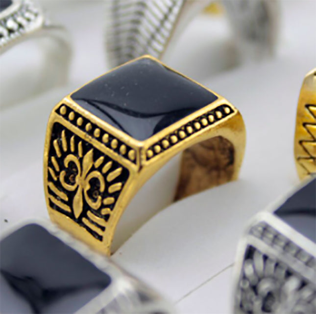 Sort guldring hælring 965