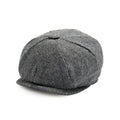 Newsboy cap i grå fiskbensmönstrad 1534