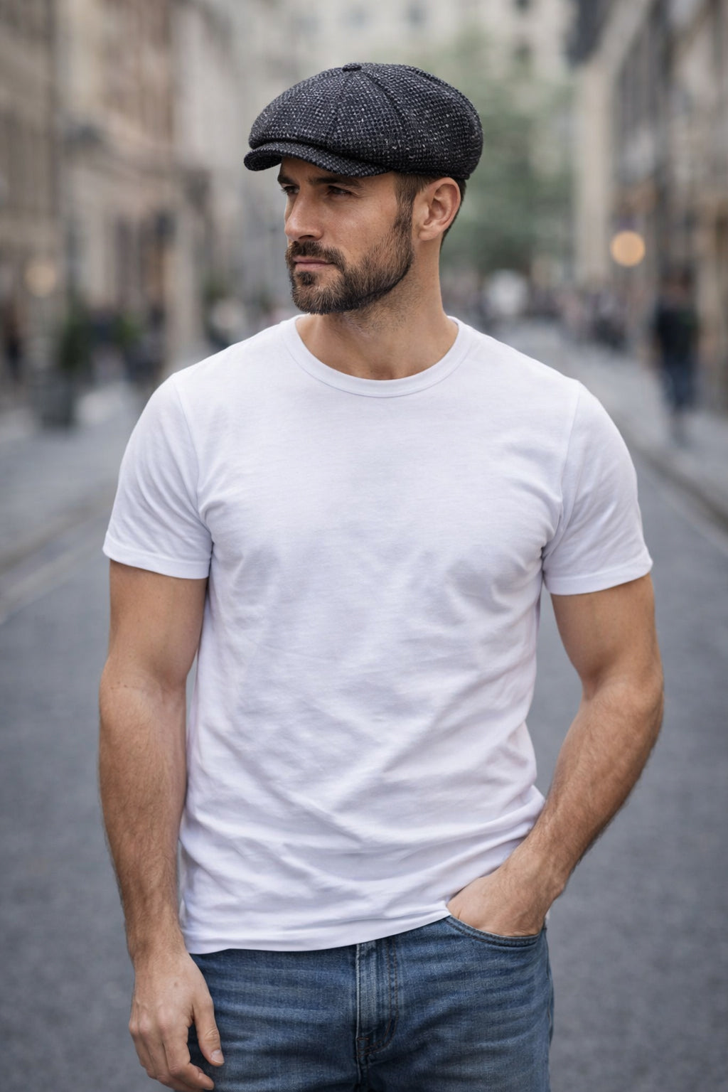 News Boy Cap mönstrad 1799