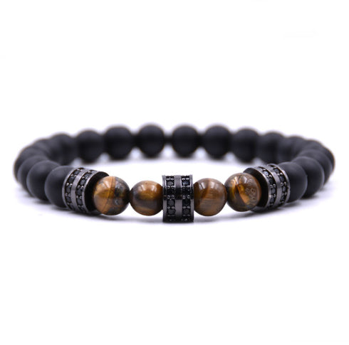 Metal sort perle armbånd 1022