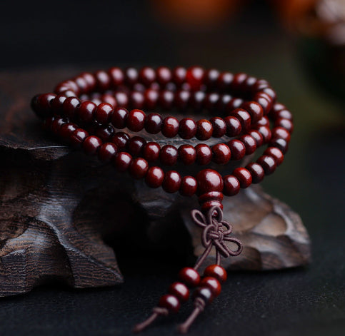 Rød Buddha perle armbånd 1127