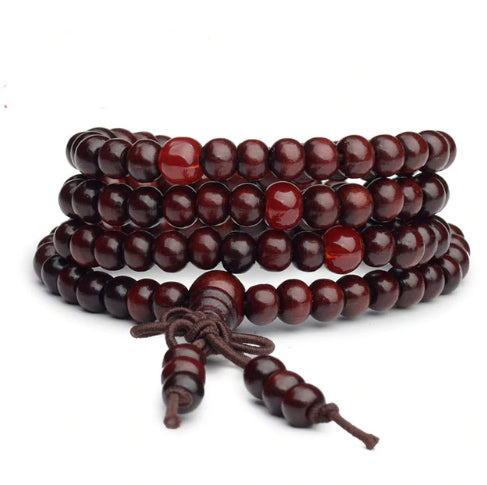Rød Buddha perle armbånd 1127