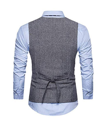 Double Breasted Waistcoat Retro Slim Fit 1150