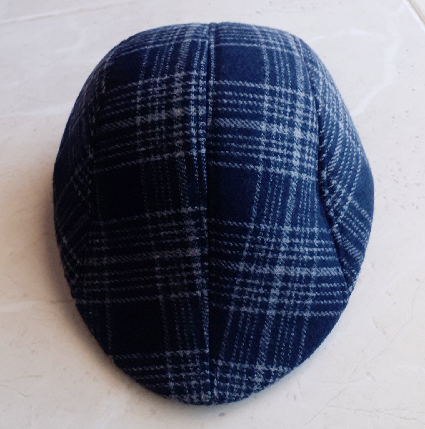 Svartrutig flat caps 1168