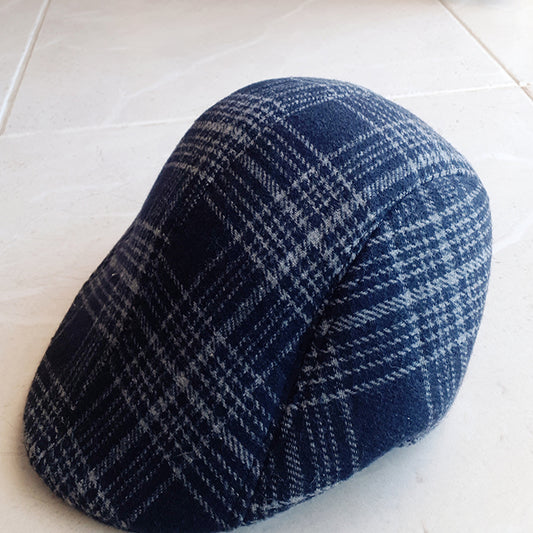 Svartrutig flat caps 1168