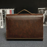 Stylish messenger bag in faux leather, classic briefcase model 1170