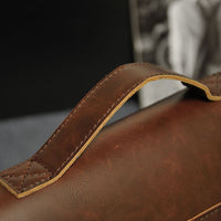 Stylish messenger bag in faux leather, classic briefcase model 1170