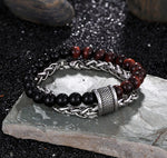 Stone and steel bracelet 1195