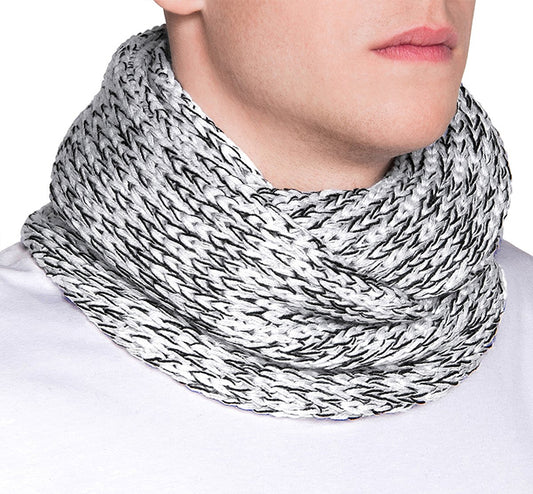 White gray tube scarf 1307