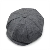 Newsboy cap in dark gray 1384