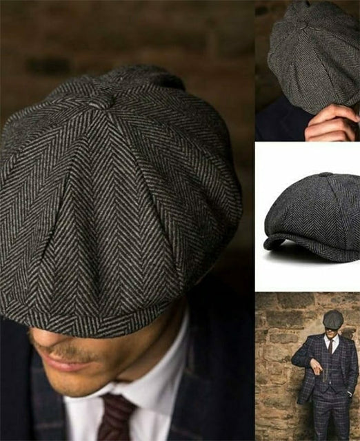 Newsboy cap mörkgrå 1384