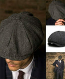 Newsboy cap in dark gray 1384