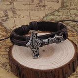 Leather bracelet Mjölner 1480