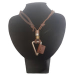 Three corner leather necklace 1527