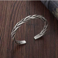 Twisted silver Manschettarmband 1591