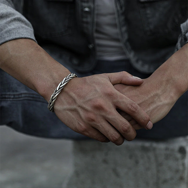 Twisted silver Manschettarmband 1591