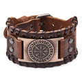 Vejviser Brunt læderarmbånd 1598