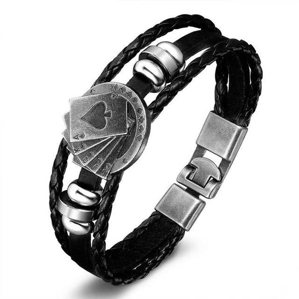 High roller leather bracelet 387