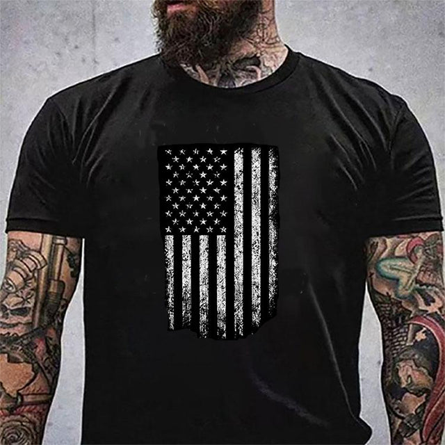 Stars and stripes gray t-shirt 5136