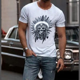 Crasy Horse skull  t-shirt 5182