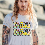 Peace rundhalsad t-shirt 5203