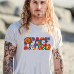 Peace rundhalsad t-shirt 5210