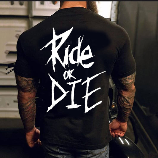 Ride or die rundhalsad t-shirt 5337