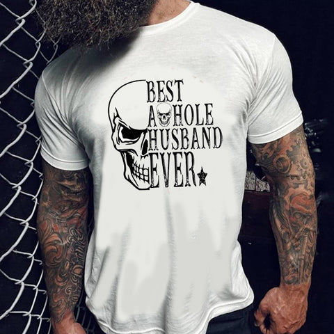 Asshole husband rundhalsad t-shirt 5375