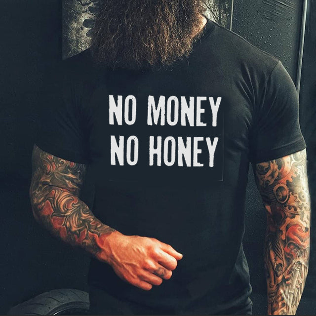 No money rundhalsad t-shirt 5384