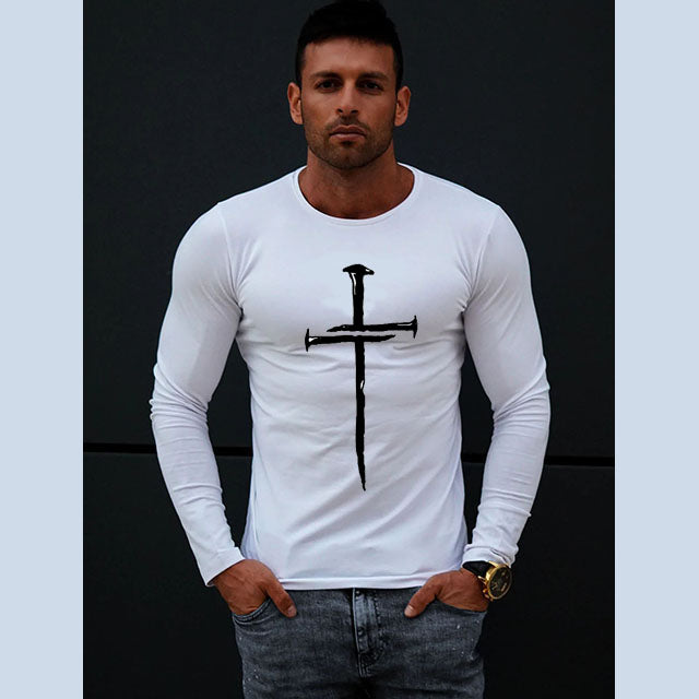 Black Cross langærmet t-shirt 5519