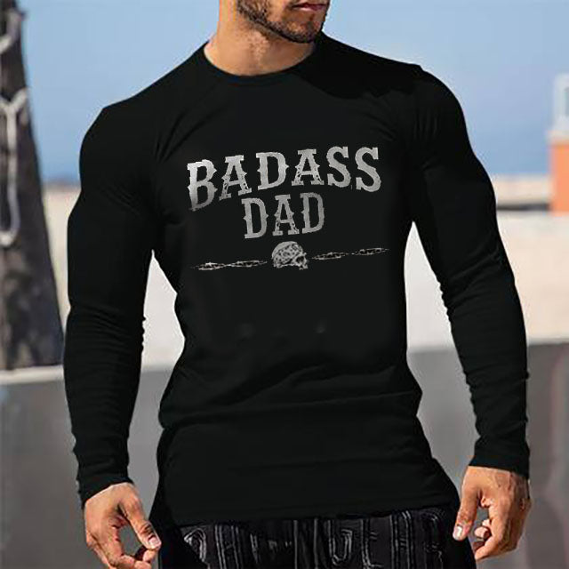 Badass Dad black long sleeve t-shirt 5524