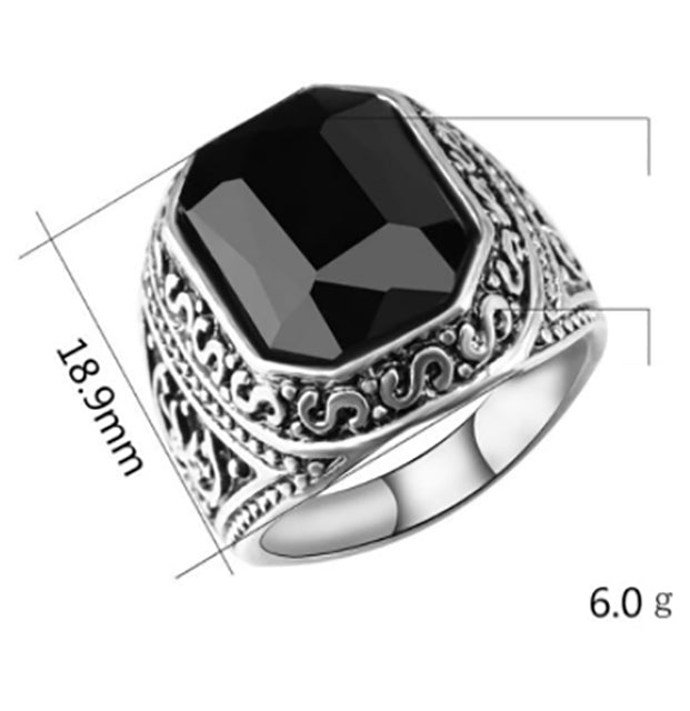 Black persian heel ring 967