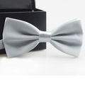 Silver gray bow tie 511