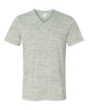 Gråmelerad v neck T-shirt 765