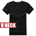 Sort V-hals T-shirt 712