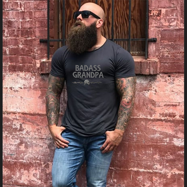 Badass Grandpa black T-shirt 5098