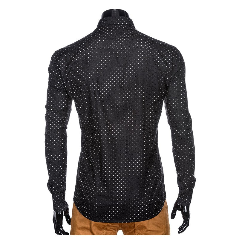 Patterned Black Shirts 905