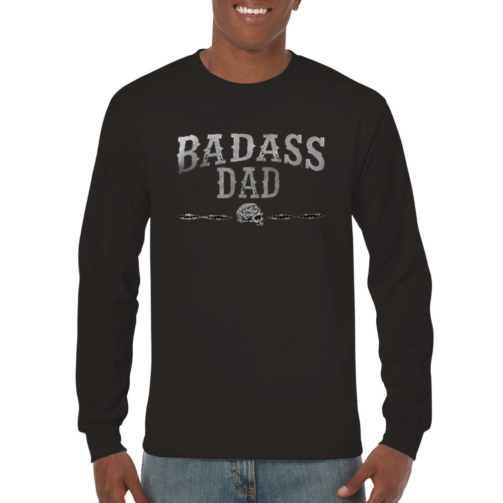 Badass Dad svart långärmad t-shirt 5524