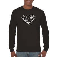 Super dad svart långärmad t-shirt 5523