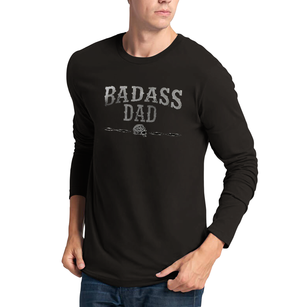 Badass Dad svart långärmad t-shirt 5524