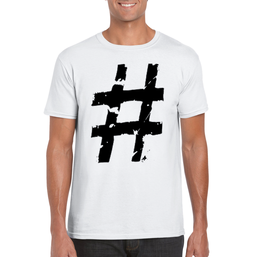 Hashtag rundhalsad t-shirt 5538