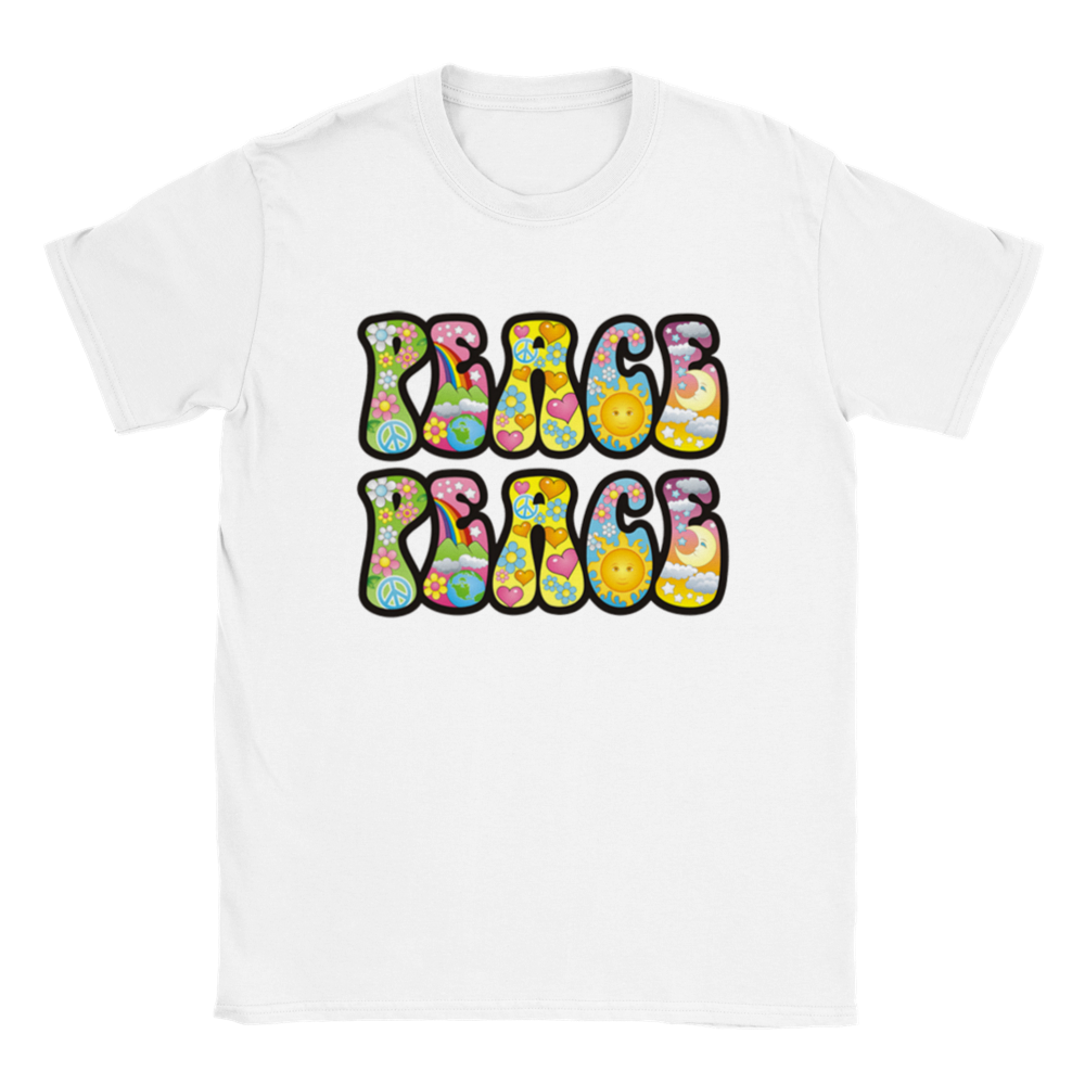 Peace rundhalsad t-shirt 5203