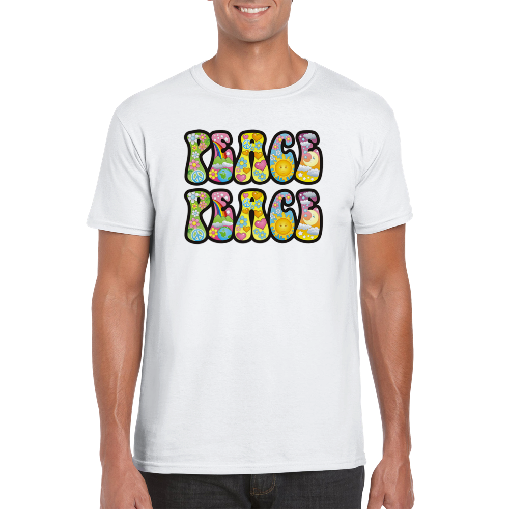 Peace rundhalsad t-shirt 5203