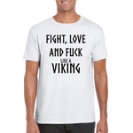 Fight vit rundhalsad t-shirt 5463