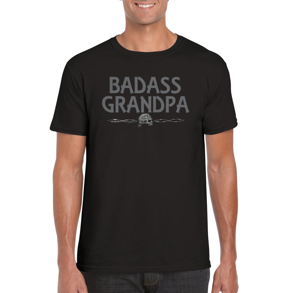 Badass Grandpa black T-shirt 5098